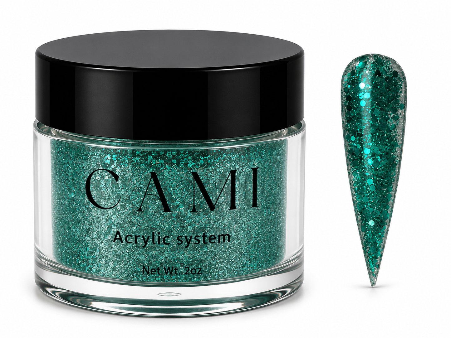 CAMI Green Bling Acrylic Powder