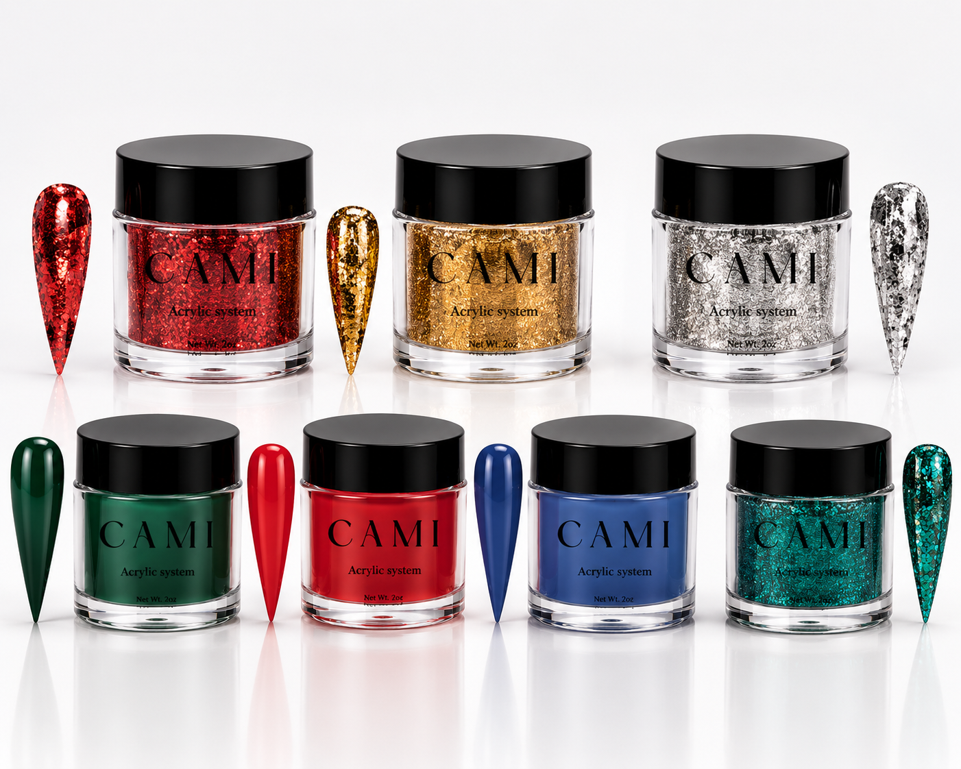 CAMI Glam Acrylic Powder – 2oz Professional Nail System