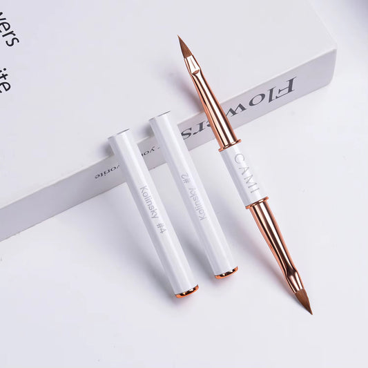 CAMI Dual 3D Acrylic Brush #2 & #4 – Professional Kolinsky Nail Art Brush