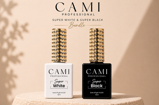 CAMI Super Black & Super White Gel Duo – Professional UV/LED Gel Set