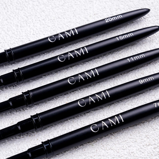 CAMI 5-Piece Nail Art Liner Brush Set – Ultra Fine Detail Brushes (Black)