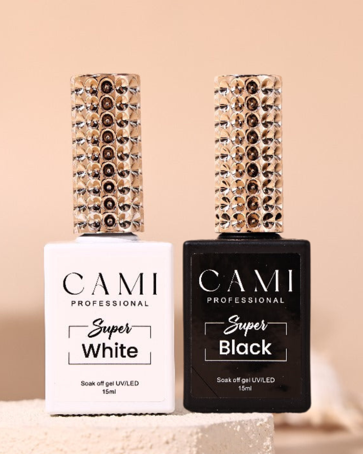 CAMI Super Black & Super White Gel Duo – Professional UV/LED Gel Set